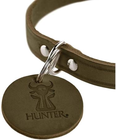 Buy HUNTER AALBORG Olive Leather Dog Collar Simple Robust & Comfortable for All Breeds (Size 60 L) - International Shipping Available - Buy Online on GoSupps.com