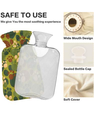 Naanle Camouflage Cat's Paw Heat Bottle 1L with Cover | Hot Water Bottle for Bed & Pain Relief | Heat & Cold Therapy - Buy Online on GoSupps.com