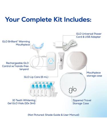 GLO Science GLO Classic Teeth Whitening Kit - Sensitive Teeth, Blue LED Light Technology - Buy Online on GoSupps.com