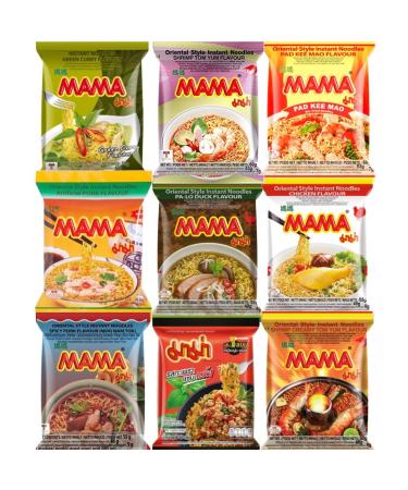 MAMA Instant Noodles Ramen Thai Cuisine Exploration Bundle by Starry Mart (8 Packs with 5 Different Flavours) - Buy Online on GoSupps.com