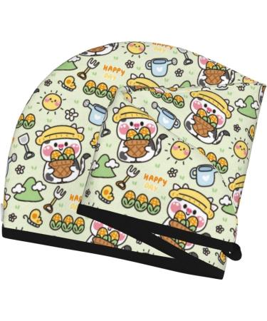 Cute Cow Microfiber Hair Towel Wrap - Soft Absorbent Coral Velvet Quick Dry Cap for Long & Curly Hair - International Shipping Available - Buy Online on GoSupps.com