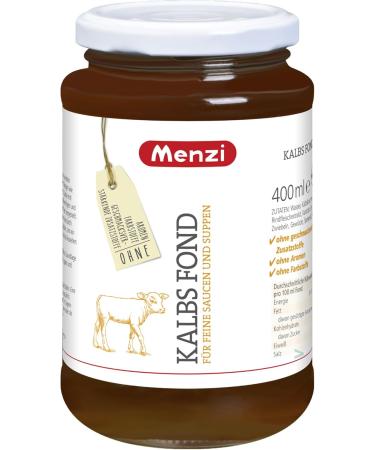 Menzi Veal stock with a full-bodied spicy taste (400 ml glass) + usy block - Buy Online on GoSupps.com