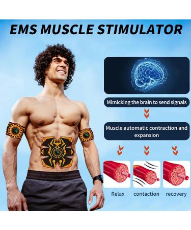 Buy EMS Abdominal Muscle Trainer - Fast & Effective Full Body Workout | 6 Modes 15 Intensities 10 Replacement Pads | International Shipping Available - Buy Online on GoSupps.com