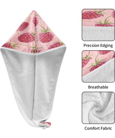 Raspberry Dry Hair Cap Set | 2-Piece Quick Drying Towel & Button Headband | Super Absorbent Soft & Comfortable for All Hair Types - International Shipping Available - Buy Online on GoSupps.com