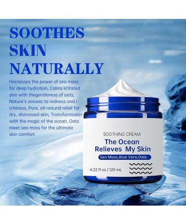Natural Soothing Cream Soothing Face Cream for Women & Men Anti Redness Cream for Face Hydrating Face Cream Soothing Face Moisturiser Sensitive Skin Moisturiser Repairing Elasticity - Buy Online on GoSupps.com