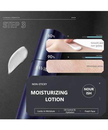 Skin Care Gift Set For Men - Cleanser Toner Moisturizing Lotion Face Care Set - Hydrates Moisturizes Oil Controls Deep Cleanses And Refines Pores Men's Gift Set For Valentine Birthday Christmas - Buy Online on GoSupps.com