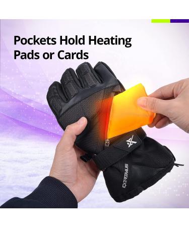 Extremus Outlook Peak Ski Gloves - Unisex Warm 3M Thinsulate Snow Gloves - Waterproof & Windproof - Black XL - Buy Online on GoSupps.com