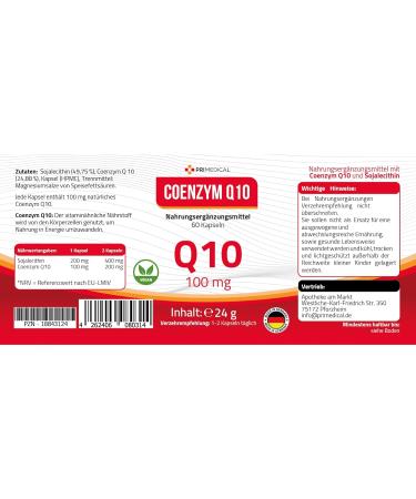 Coenzyme Q10 Capsules Vegan 100mg - Primedical 60 Natural Capsules for Energy & Antioxidant Support - Buy Online on GoSupps.com