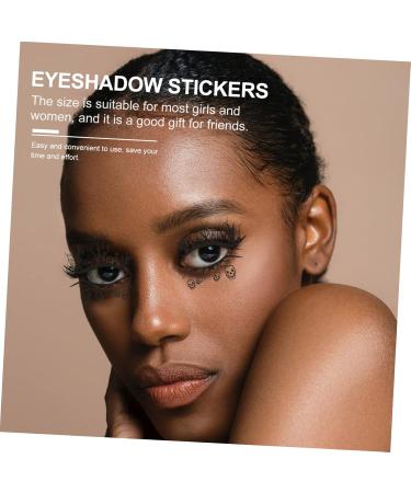 OHPHCALL 12 Pairs Halloween Eyeliner Stickers Eyeliner Eyeshadow Makeup Sticker Party Eyeliner Black Pvc - Buy Online on GoSupps.com
