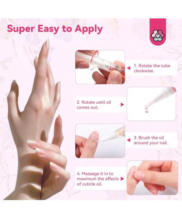 SAVILAND 6PCS Huile pour Ongles: 5ML Burelets d'Huile pour Ongles Base de Fleurs S ch es Soin Ongles et Cuticules Huile Cuticules Florales pour le Soin des Ongles Nourrit R pare et Renforce - Buy Online on GoSupps.com
