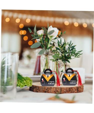 VILLCASE Graduation Favors Mini Chocolates 50pcs Boxes Graduation Hat Candy Box Paper Bride Gift Graduation Season Grad Cap Decorations Party Candy Holder 1 count (Pack of 1) Red - Buy Online on GoSupps.com