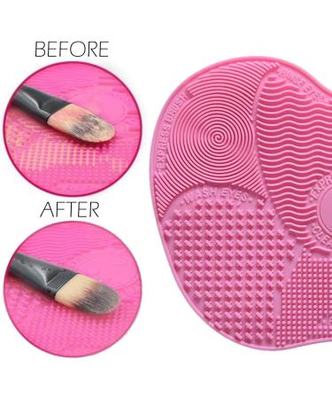 Silicone Makeup Brush Cleaning Mat - Pink | Fast International Shipping & Easy Cleaning Solutions - Buy Online on GoSupps.com