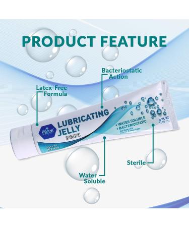 Med Pride Lubricating Jelly Tubes 4fl Oz Box of 12 | Water Soluble Sterile Bacteriostatic | Enema Equipment & Rectal Thermometer Lubrication - Buy Online on GoSupps.com