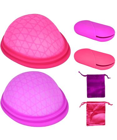 Menstrual Disc 2 Pieces Menstrual Cup Menstrual Cup Set with Two Sizes for Light or Strong Flows Leak-Proof - Buy Online on GoSupps.com