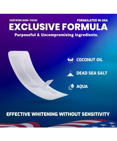 Natural Teeth Whitener Kit - Enamel Safe Whitening Strips for Men & Women - Mint Flavor 28 Strips - Buy Online on GoSupps.com