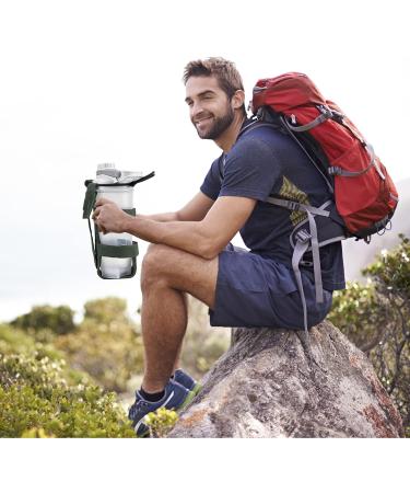 Portable Molle Water Bottle Holder for Cycling Camping & Hiking - Durable Long-Lasting Carrier in March Green - Buy Online on GoSupps.com
