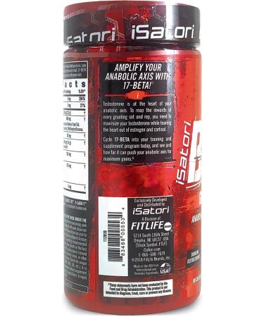 iSatori 17-Beta Anabolic Testosterone Booster - Muscle Growth Strength & Stamina | Natural Test Boost & Estrogen Blocker for Men - 90 Capsules - Buy Online on GoSupps.com