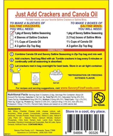 Buy Savory Saltine Seasoning - Flaming Queso 1.4 Oz | International Shipping Available - Buy Online on GoSupps.com