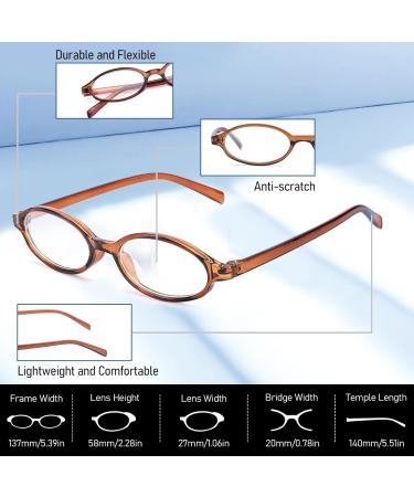 Shop Y2K Oval Fake Glasses - Non-Prescription Blue Light Eyewear for Women | Clear Cosplay Brown Frame - Buy Online on GoSupps.com