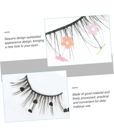 Beavorty 6 Pairs sequin false eyelashes colored lashes colored eyelashes pride outfit pride makeup color lashes natural false lashes cosplay lashes Miss Flash chip Imitation make up - Buy Online on GoSupps.com