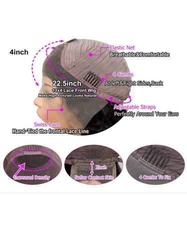 Lace Front Human Hair Wig - 16 Inch Pre-Plucked Brazilian Virgin Hair 150% Density Straight Wig for Women - Buy Online on GoSupps.com