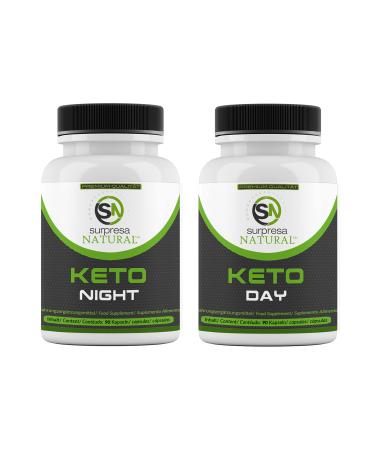 Keto Day & Night Metabolism 180 Capsule Value Pack Magnesium Vitamin B6 Green Tea Extract L-Carnitine & L-Tyrosine 1 Month Supply