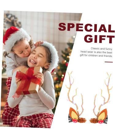 FRCOLOR 3 Pairs Christmas Glow Barrette Antlers Hair Clips Deer Horn Hair Barrettes Reindeer Antler Hair Accessory Mushroom Outfits for Girls Glowing Hair Clip Resin Filler Clothing Miss - Buy Online on GoSupps.com