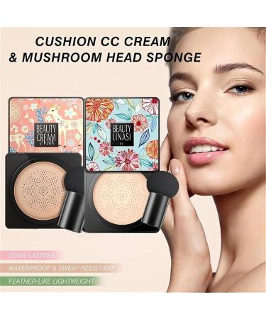 Lasuify Mushroom Head Air Cushion Cc Cream Foundation Ushiny Beauty Cream Mushroom Head Foundation Long-Lasting Matte Waterproof Moisturizing Concealer Beauty (2 Mix 2pcs) 2 Mix 10 g (Pack of 2) - Buy Online on GoSupps.com