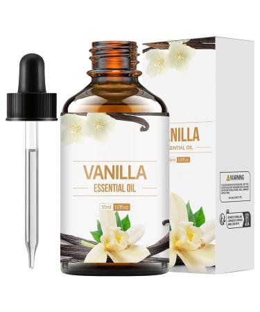 Pure Vanilla Essential Oil 30ml Natural Scent for Home Diffuser Relaxation and Massage Vanilla One Size One Size Vanilla - Buy Online on GoSupps.com