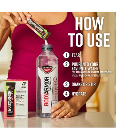 BODYARMOR Flash IV Electrolyte Packets Strawberry Kiwi - Zero Sugar Drink Mix Single Serve Packs Coconut Water Powder (15 Count) (Pack of 2) Strawberry Kiwi 0.25 Ounce (Pack of 30) - Buy Online on GoSupps.com