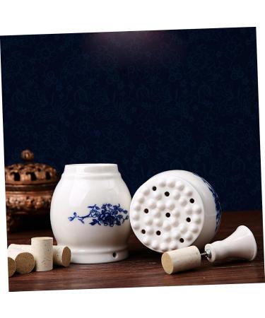 Partykindom 2st Porcelain Moxibustion Device - Portable Ceramic Physiotherapy Instrument for Body Massage | Moxa Burner & Suction Cup Scraper - Buy Online on GoSupps.com