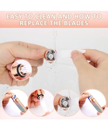 2 in 1 Eyebrow Trimmer & Facial Hair Removal for Women USB Rechargeable, Painless Razor with LED Light for Face, Lips, Nose & Body - Buy Online on GoSupps.com
