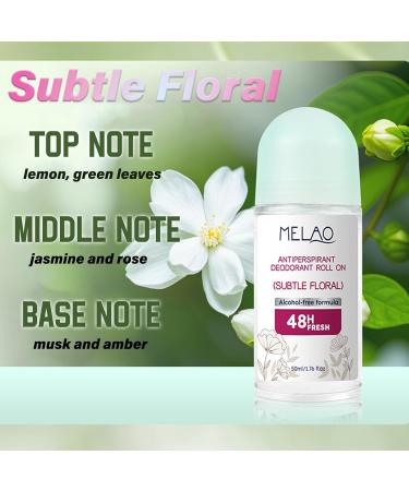 Elitzia Roll-On ETAD02 D odorant anti-transpirant 48 heures contre la transpiration et les odeurs parfum de jasmin frais rose et citron rafra chissant s chage rapide taille de voyage sans alcool - Buy Online on GoSupps.com