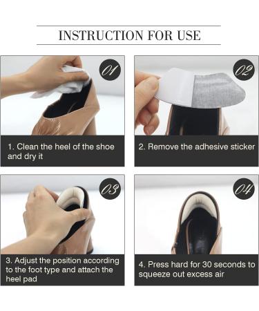 COPPATAOPP Women's Self-Adhesive Heel Pads - 2 Pairs for Improved Comfort & Fit | Heel Inserts for Women's Shoes Too Big | Prevent Pain & Blisters - Buy Online on GoSupps.com
