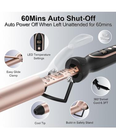 Professional 1.25 Inch Curling Iron for Salon & Home | Instant Heat Dual Voltage Travel Wand for Long Hair - Buy Online on GoSupps.com