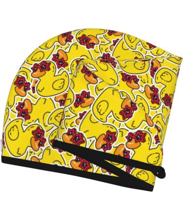 Super Absorbent Duck with Star Sunglasses Microfiber Hair Towel | Quick Dry Coral Velvet Wrap for Long Curly & Thick Hair - Perfect for Women - Buy Online on GoSupps.com