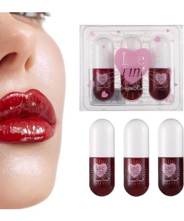  Yunmiao Lip Oil Tri-color Lip Oil Glossy Lip Gloss Lip Gloss Non-sticky Lip Gloss to Enhance Skin Tone Long-Lasting Care Yunmiao - Buy Online on GoSupps.com