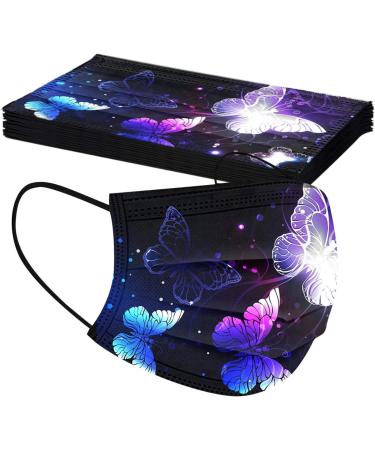 Winfer Disposable 3-Layer Adult Mouth & Nose Masks - 50/100 Packs Colorful Motif & Breathable Design | Best Facial Protection for Men & Women - Buy Online on GoSupps.com