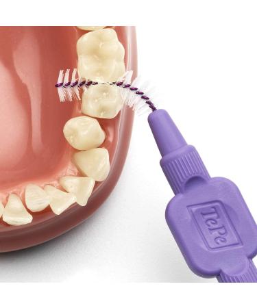 TEPE 1.1mm Size 6 Interdental Brush 8 Count - Violet | Pack of 1 - Buy Online on GoSupps.com