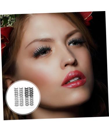 20 Pairs fluffy cross Makeup Tools dense slim cosmetic Adhesive fan eyelash kit artificial eyelashes Cosmetic bag eyes 3d volume lengthen g200 Assorted natural fake lashes - Buy Online on GoSupps.com