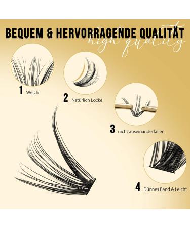 Shop 320 Stck Individual Eyelashes - 40D 0.07C Curl Mix 12-18mm for Stunning Eye Makeup | Reusable DIY Cluster Lashes - Buy Online on GoSupps.com