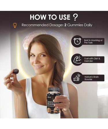 careleaf Lions Mane Mushroom Gummies for Nootropic Brain Supplement, Immune Support,Stress Relief Mushroom Supplement Berrry Flavor 60 Count - Buy Online on GoSupps.com