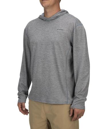 Simms Bugstopper Hoodie Long Sleeve Shirt with Insect Shield - X-Large Nightfall Heather - Buy Online on GoSupps.com
