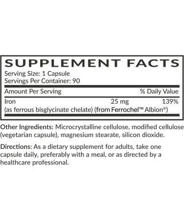 Futurebiotics Iron Bisglycinate 25mg Gentle on The Stomach Supports Energy & Healthy Red Blood Cell Production - Non-Constipating Formula - Non GMO 90 Vegetarian Capsules 90 Count (Pack of 1) - Buy Online on GoSupps.com