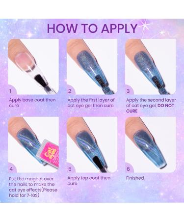 SUPWEE Rainbow Cat Eye Gel Polish 8 Colors Holographic Magnetic Gel Nail Polish 9D Cat Eye Glitter Sparkle Nail Gel Polish with Magnetic Stick Soak Off UV LED Varnish Gel Nail Art XCLSMY112 - Buy Online on GoSupps.com