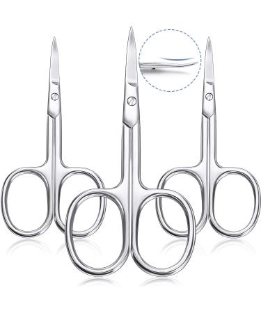 3 Pieces Cuticle Curved Scissors Manicure Scissors Stainless Steel Facial Hair Grooming Scissors Multi-purpose Curved Craft Scissors Cuticle Scissors for Nail, Eyebrow, Eyelash, Dry Skin Curved Blade - Buy Online on GoSupps.com
