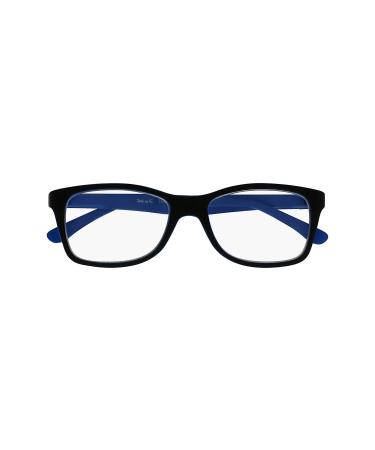 Silac reading glasses unisex - rectangular glasses - reading aid and magnifying glass women and men - light robust and comfortable - Blue Black & Blue 7095 +1.00 - Buy Online on GoSupps.com