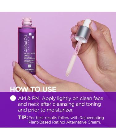Andalou Naturals Plant Based Retinol Rejuvenating Serum - 1 Oz - Buy Online on GoSupps.com