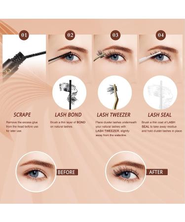 QUEWEL DIY Eyelash Extensions Kit with Lash Clusters & Applicator Tool - Easy Home Application with Super Hold Bond and Remover - Honey01-Kit 144 Pcs - Buy Online on GoSupps.com