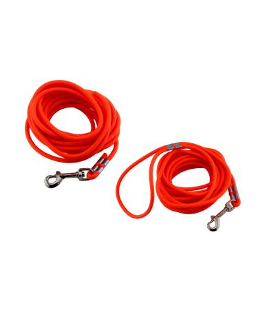 Lennie waterproof tow lines for small dogs made in Germany easycare round 5m 10m 15m dog leash with hand loop neon orange 6mm (up to 15kg) 10m 10 m-with loop